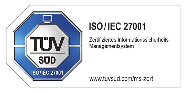 ISO IEC 27001 Plakette TÜV