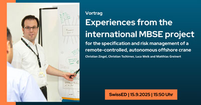 Ankündigung Vortrag auf der SwissED siehe Beleittext