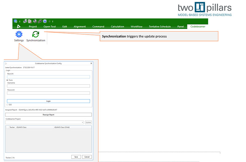 Codebeamer Schnittstelle Grafik